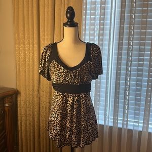 Speechless Size XL Leopard Print Blouse